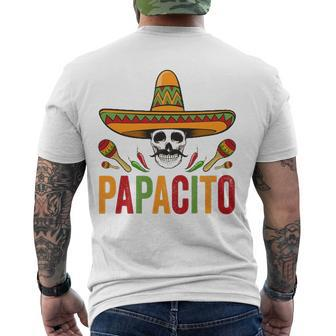 Papacito Mexican Skull Cinco De Mayo Men's Back Print T-shirt | Mazezy