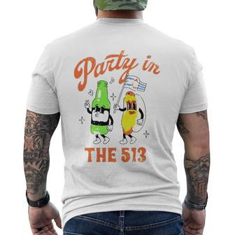 Party In The 513 Baseball Player Men's Back Print T-shirt | Mazezy