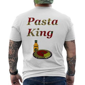 Pasta King Italian Cuisine Lovers Men's Back Print T-shirt | Mazezy