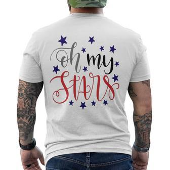 Patriotic Mom July 4Th America Usa Oh My Stars Women Men's Back Print T-shirt | Mazezy