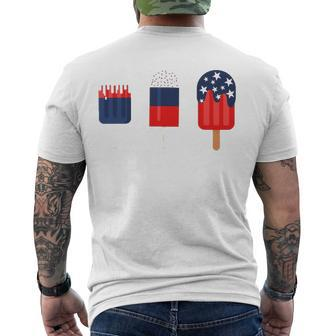 Patriotic S For Women 4Th Of July S Women Popsicle Men's Back Print T-shirt | Mazezy