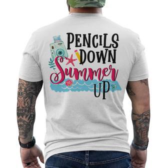 Pencils Down Summer Up Men's Crewneck Short Sleeve Back Print T-shirt | Favorety UK