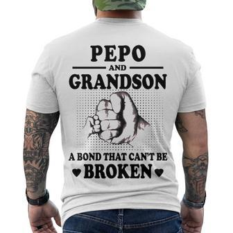 Pepo Grandpa Pepo And Grandson A Bond That Cant Be Broken Men's T-Shirt Back Print - Seseable