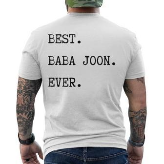 Mens Persian Fathers Day Best Baba Joon Ever Men's Back Print T-shirt | Mazezy