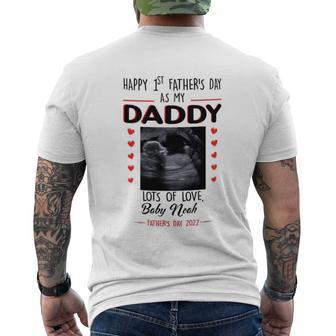 Personalized Happy 1St Fathers Day As My Daddy Mug 2 Men's Crewneck Short Sleeve Back Print T-shirt - Monsterry DE