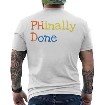 Phinally Done Men's Crewneck Short Sleeve Back Print T-shirt | Favorety UK