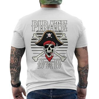 Pirate Dad Fathers Day Pirate Men's Back Print T-shirt | Mazezy
