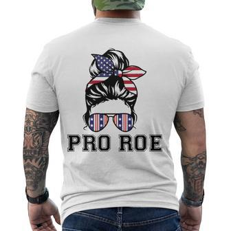 Pro 1973 Roe Cute Messy Bun Mind Your Own Uterus Men's Back Print T-shirt | Mazezy