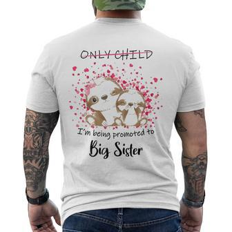 Im Being Promoted To Big Sister 2022 Pregnancy Announcement Men's Back Print T-shirt | Mazezy