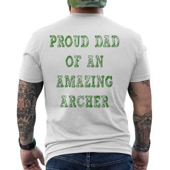 Proud Dad Of An Amazing Archer School Pride Men's Back Print T-shirt | Mazezy