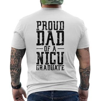 Proud Dad Of A Nicu Graduate Prematurity Awareness Men's Back Print T-shirt | Mazezy