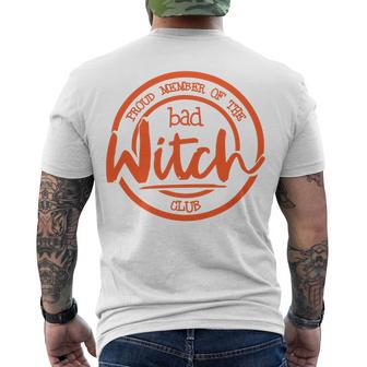 Proud Member Of The Bad Witch Club Circle Basic Men's Crewneck Short Sleeve Back Print T-shirt | Favorety CA