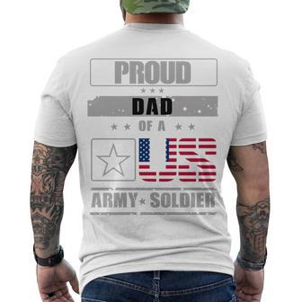 Proud Us Army Soldier Dad 4Th Of July Men's T-shirt Back Print - Seseable