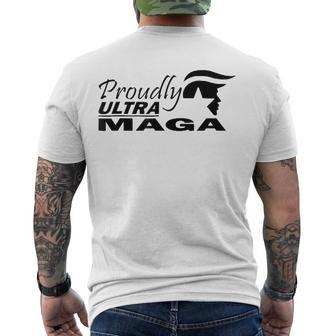 Proudly Ultra Maga Trump Anti Joe Biden Ultra Maga Men's Back Print T-shirt | Mazezy