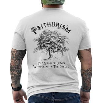 Psithurism The Sound Of Leaves Whispering In The Breeze Men's Back Print T-shirt | Mazezy
