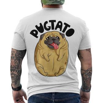 Pugtato Pug Potato Dog Lovers Costume Funny Meme Gifts Men's Crewneck Short Sleeve Back Print T-shirt | Favorety CA