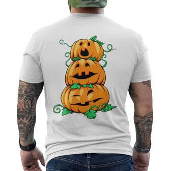 Pumpkin Patch Halloween Men's Back Print T-shirt | Mazezy