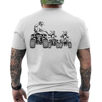 Quad Bike Father And Son Four Wheeler Atv Men's Back Print T-shirt | Mazezy AU