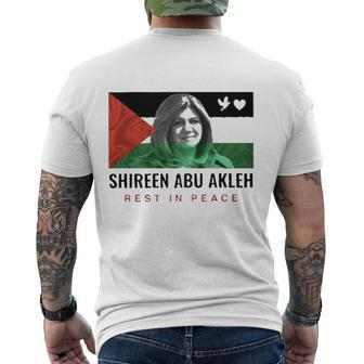 Rip Shireen Abu Akleh 1971-2022 Palestine Men's Back Print T-shirt | Mazezy