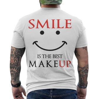 Smile Is The Best Makeup Men's Crewneck Short Sleeve Back Print T-shirt | Favorety CA