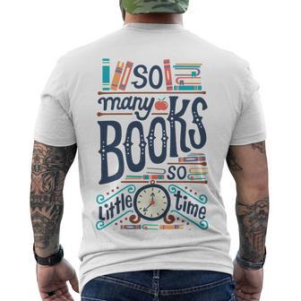 So Many Books So Little Time 230 Trending Shirt Men's Crewneck Short Sleeve Back Print T-shirt | Favorety AU