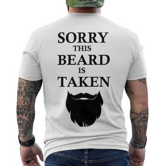 Sorry This Beard Is Taken 316 Shirt Men's Crewneck Short Sleeve Back Print T-shirt | Favorety