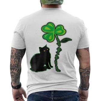 St Patricks Day Black Cat My Lucky Charm Men's Crewneck Short Sleeve Back Print T-shirt | Favorety DE