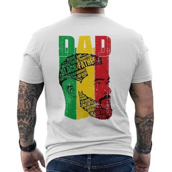 Strong Black Dad King African American Men's Back Print T-shirt | Mazezy