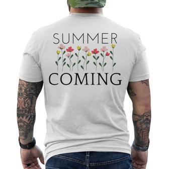 Summer Coming Men's Crewneck Short Sleeve Back Print T-shirt | Favorety UK