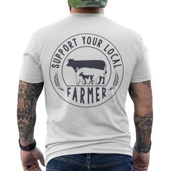 Support Your Local Farmer Men's Crewneck Short Sleeve Back Print T-shirt | Favorety