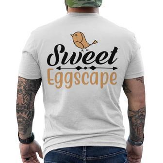 Sweet Eggscape Men's Crewneck Short Sleeve Back Print T-shirt | Favorety DE