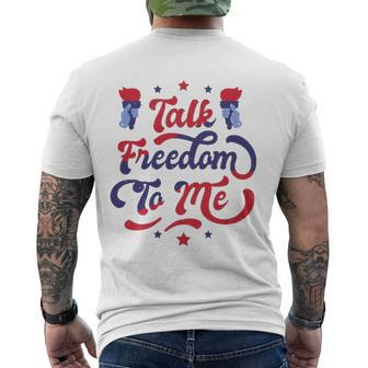 Talk Freedom To Me 4Th Of July Men's Back Print T-shirt | Mazezy
