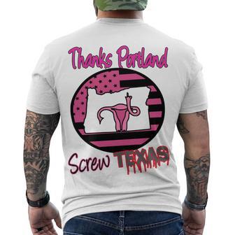 Thanks Portland Screw Texas Mind Your Own Uterus Men's Crewneck Short Sleeve Back Print T-shirt | Favorety DE