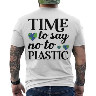 Time To Say No To Plastic Men's Crewneck Short Sleeve Back Print T-shirt | Favorety AU