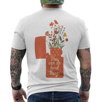 Trending On Summer Floral Women Trending Men's Crewneck Short Sleeve Back Print T-shirt | Favorety