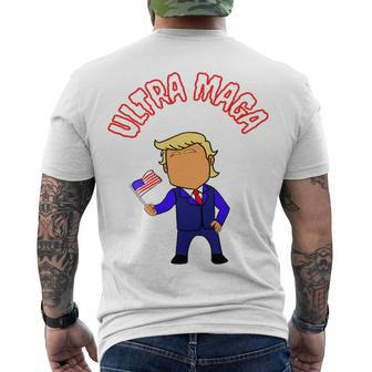 Ultra Maga And Proud Of It Make America Great Again Proud American Men's Crewneck Short Sleeve Back Print T-shirt - Monsterry