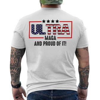 Ultra Maga And Proud Of It Us Flag Conservative Vote Men's Crewneck Short Sleeve Back Print T-shirt - Monsterry