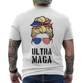 Ultra Mega Messy Bun 2022 Trump Republicans Conservatives Men's Crewneck Short Sleeve Back Print T-shirt | Favorety AU