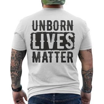 Unborn Lives Matter Men's Crewneck Short Sleeve Back Print T-shirt | Favorety