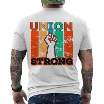 Union Strong Union Worker Union Workers Labor Day Men's Crewneck Short Sleeve Back Print T-shirt | Mazezy