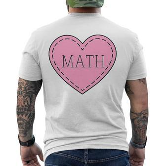 Valentines Day Math Heart Design Mathematics Men's Crewneck Short Sleeve Back Print T-shirt | Mazezy