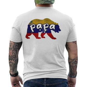 Mens Venezuelan Papa Bear Matching Men's Back Print T-shirt | Mazezy