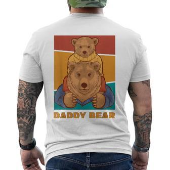 Mens Vintage Retro Daddy Bear Lovers Men's Back Print T-shirt | Mazezy
