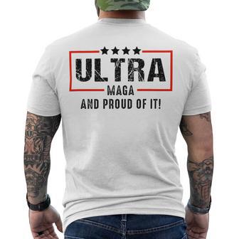 Vintage Ultra Maga And Proud Of It Men's Crewneck Short Sleeve Back Print T-shirt | Favorety