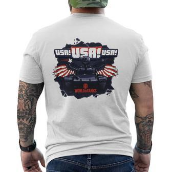 World Of Tanks July 4Th Men's Back Print T-shirt | Mazezy