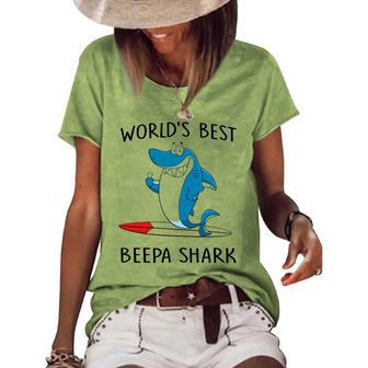 Beepa Grandpa Worlds Best Beepa Shark Women's Loose T-shirt - Seseable