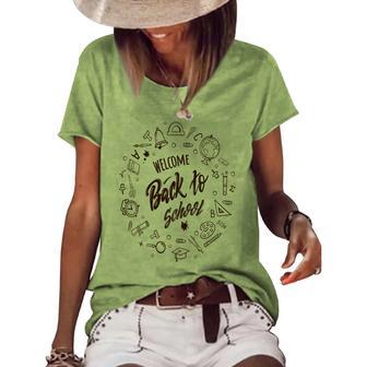 Buy Welcome Back To School Women's Short Sleeve Loose T-shirt | Favorety AU