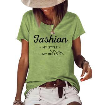 Fashion My Style My Rules Gift For Girls Teenage Bestfriend Baby Girl Women's Short Sleeve Loose T-shirt | Favorety