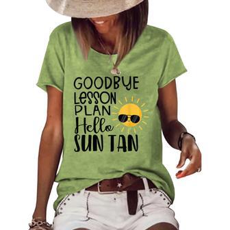 Good Bye School Hello Summer Women's Short Sleeve Loose T-shirt | Favorety UK