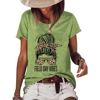 Happy Field Day Field Day Tee Kids Graduation School Fun Day V12 Women's Short Sleeve Loose T-shirt | Favorety CA